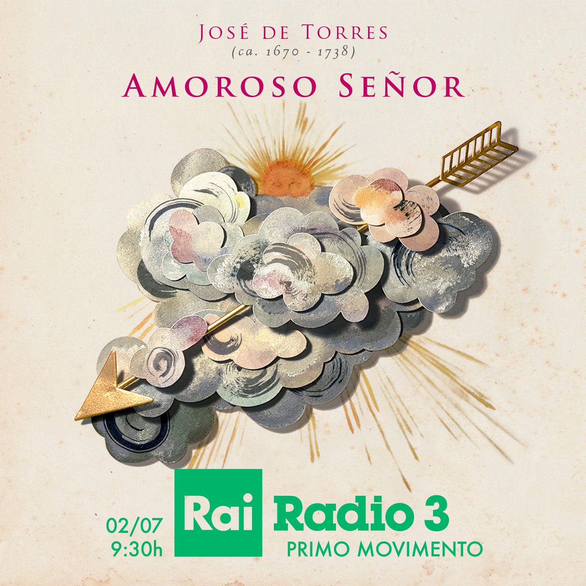 Concerto 1700 (@concerto1700) on Twitter photo Amici italiani! 🇮🇹😉
Mañana a las 9:30h en <a href="/Radio3tweet/">Rai Radio3</a> le dedican el programa «Primo movimento» a nuestro CD «José de Torres (ca.1670-1738): Amoroso Señor».
Escúchalo en directo aquí: raiplayradio.it/radio3 Amici italiani! 🇮🇹😉
Mañana a las 9:30h en <a href="/Radio3tweet/">Rai Radio3</a> le dedican el programa «Primo movimento» a nuestro CD «José de Torres (ca.1670-1738): Amoroso Señor».
Escúchalo en directo aquí: raiplayradio.it/radio3
