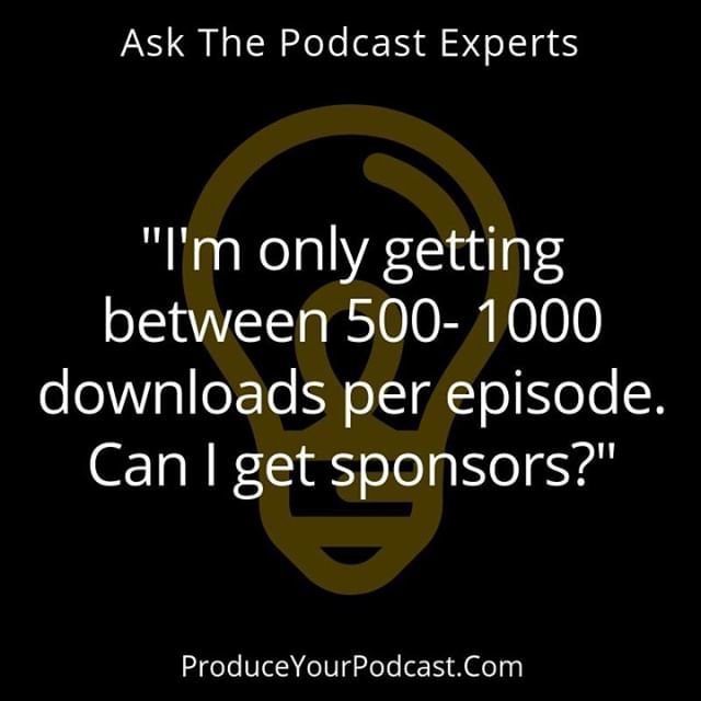 getyourmuseon's tweet image. #ASKTHEPODCASTEXPERTS⁠
⁠
Q. I'm only getting between 500-1000 downloads per episode. Can I get sponsors?⁠
⁠
A. We have clients that we’ve helped get sponsors before their show even launched. This is not the norm but it can be accomplished if you already have an establish…