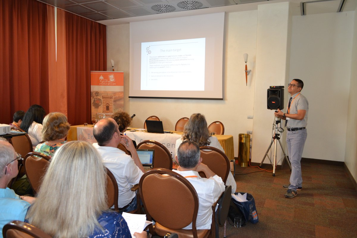 eu_track's tweet image. During the The 9th Edition of The Future of Education International Conference, Alden M. Dochshanov, PhD of EU-Track Association, presented the Coding4Girls project.
#FOE #Coding4Girls #code #womenintech #girlswhocode #girlwhocodes #stemsquad #womeninstem #womenwhocode