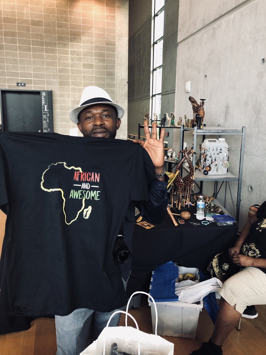 AnahAmbuchi's tweet photo. Thank u to our supporters for buying my T-shirts! This was our first time debuting and I’m so glad we did. Coming to a website near u soon! #AfricanandAwesome T-shirt’s! #TAFFEST #FilmFestival #antibully #selflove #tshirts #clothingline #positivity #african #kenyan #africa #Kenya https://t.co/sGxGYmQUlH