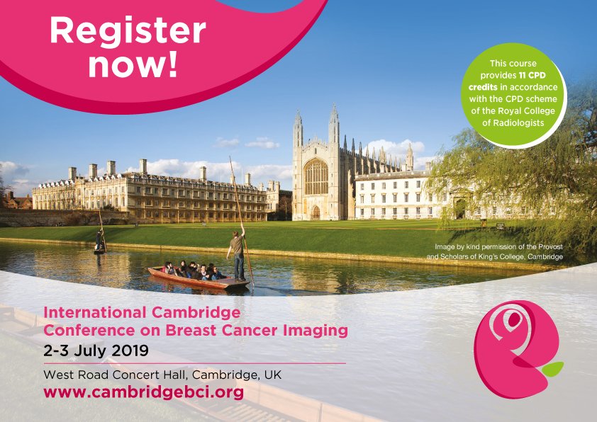 CambridgeBCI's tweet photo. We're so excited to see everyone tomorrow at #ICCBCI2019! On site registrations accepted
#breastcancer #imaging #radiology #densebreast #3DABUS #breastdensity #TellMe #MRI #mammography #oncology #Cambridge #DCIS #pathology #transpara #radiologists #CT #mammograms #true3D https://t.co/HwJN13kaAx