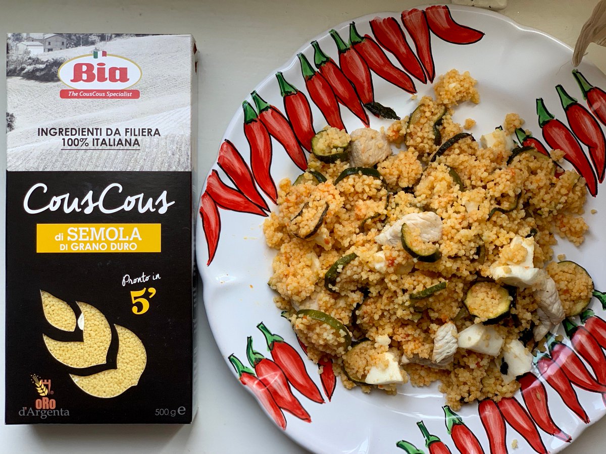 Cous cous con bocconcini di tacchino, crema fredda di peperoni e zucchine. Una nuova ricetta di <a href="/ChiaraMaci/">Chiara Maci</a>  per  <a href="/Bia_couscous/">Bia  cous cous</a> 

chiaramaci.com/cous-cous-con-…