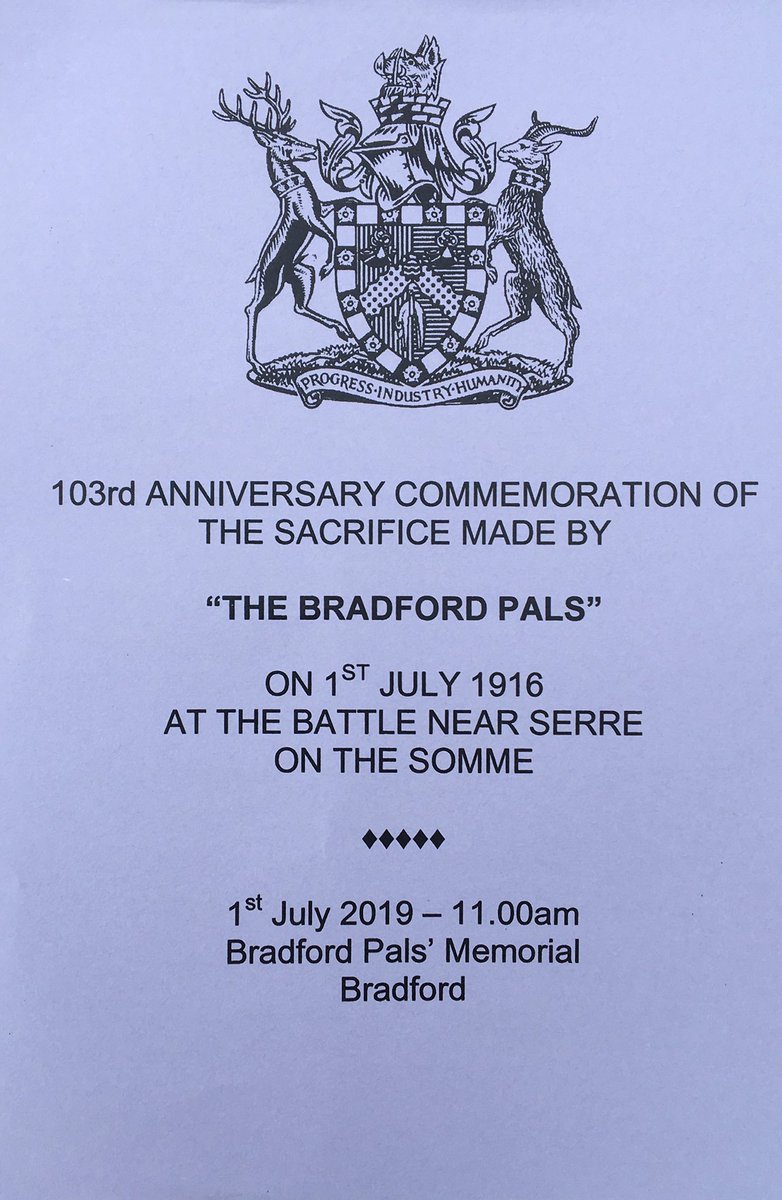 ewwalgrove's tweet photo. Attending as @LordMayorBD @BelievingInBfd Ambassador the service to remember the Bradford Pals. The prayers were led by Rt Revd @toby_howarth, both myself and @adamdeacon88 fellow ambassador read the @BelievingInBfd Prayer @LordLtWY @bradfordzone @bradfordwest_  @LeedsCofE https://t.co/MuTK77eh2b