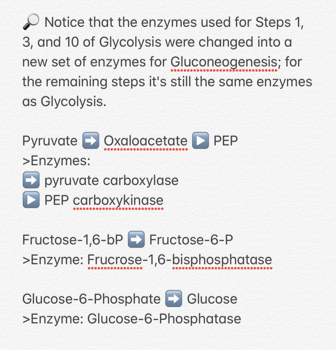 robertkaaatz's tweet photo. 🧪 GLUCONEOGENESIS 🧪
—conversion of non-carbohydrates (such as pyruvate, amino acids, glycerol, lactate) back into glucose
•GLUCO = Glucose
•NEO = New
•GENESIS = Formation

—similar to Glycolysis in reverse but "bypasses" or differs only in the irreversible steps. https://t.co/5SXAJFhnqx