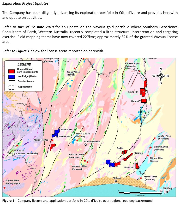 claudiohfox's tweet photo. @Toro_AIM #IRR $IRR @aim_irr #IronRidgeResources Gold Projects Exploration Update, Côte d’Ivoire 
#CDI #Gold #WestAfrica 

Lots of detail👇Next steps laid out
RNS - 01/07/19 https://t.co/4gndvFea7S
#Zaranou #Bodite #Bianouan #Kineta #Marahui #Vavoua 

RNS - 12/06/19 https://t.co/sIPytJ7aK7 https://t.co/V6peM8OofT