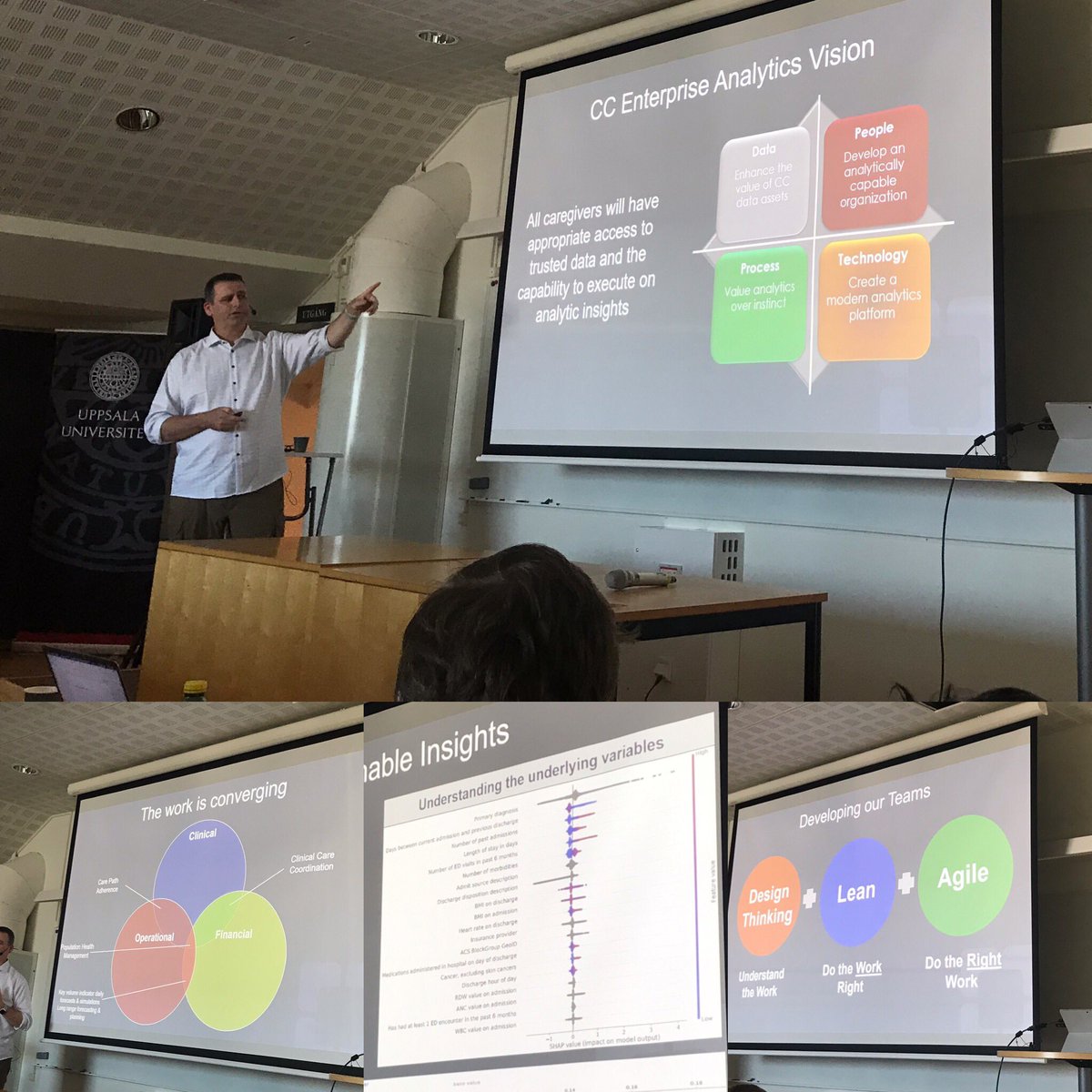 svjoeljonsson's tweet photo. Chris Donovan från Cleveland Clinic beskriver på ett  perfekt sätt hur man påbörjar resan och får enorma besparingar inom både ekonomi mänskligt lidande med #AI i #Almedalen19 https://t.co/Dp5aM1gzU6