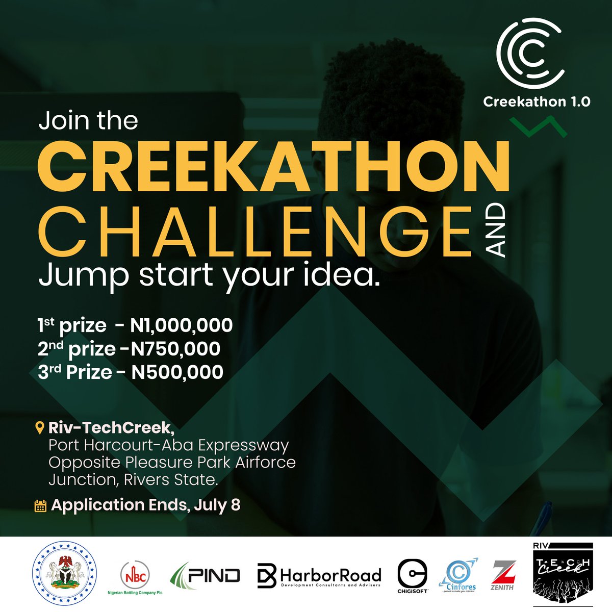 techphc's tweet photo. Do you have a revolutionary tech idea/solution to help Rivers State achieve the SGDs, got a great team? Then apply to win ₦1M, ₦750K or ₦500K at the first edition of #Creekathon.

Register at:
https://t.co/QMgxiSeAkJ https://t.co/CH8ovsEpYs
