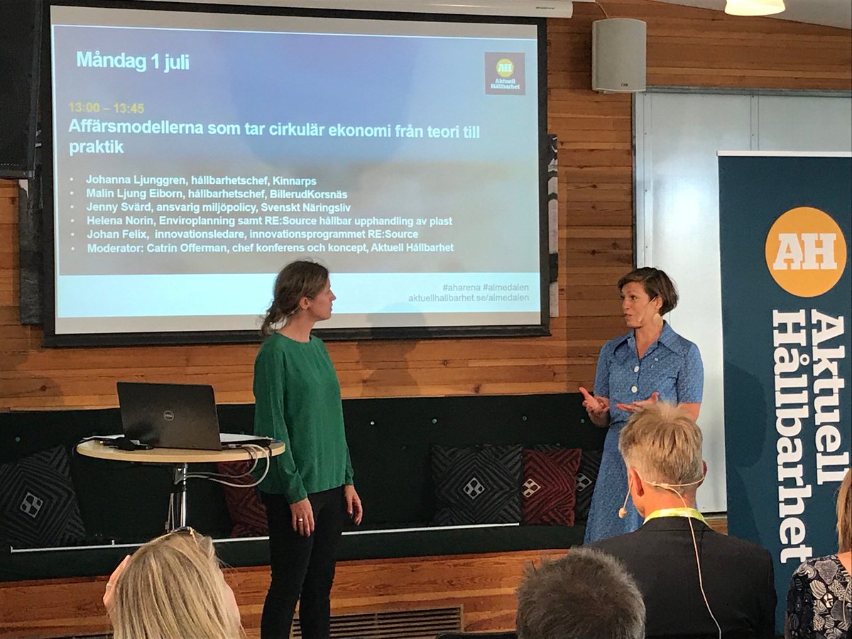 rosqvist_malin's tweet photo. Affärsmodeller som tar cirkulär ekonomi från teori till praktik; @MEiborn från @BillerudKorsnas om konkurrens och partnerskap för cirkulära kedjor 
@resourceSIP @sippiia  #sipnytt #Almedalen19 https://t.co/67tNONbSiK