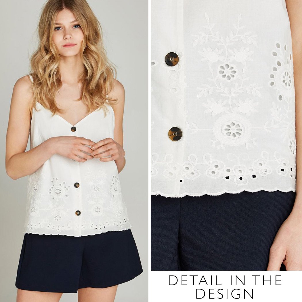 Apricotclothing's tweet photo. Dresses needn't be your default

Style our charismatic Broderie Anglaise Cami with our Structured A-Line Shorts 

Broderie Anglaise Cami - https://t.co/mlriOTVraR

Structured A-Line Shorts - https://t.co/9x7bsiQW8A

#clothing #apricotstyle #fashion #SS19 #womenswear #style https://t.co/3qjS8bqycz