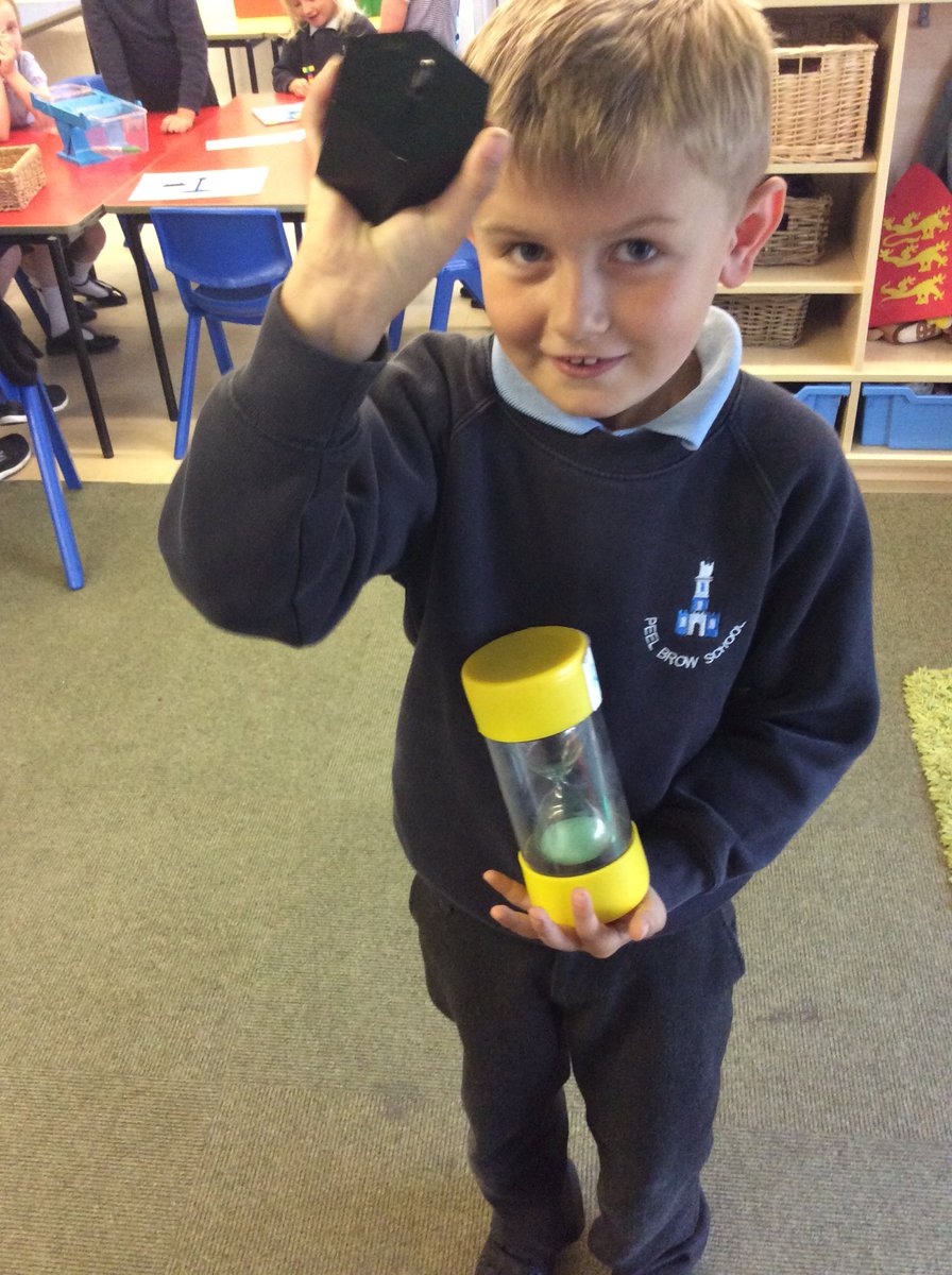 We have been weighing objects today and found that bigger objects aren't always heavier!