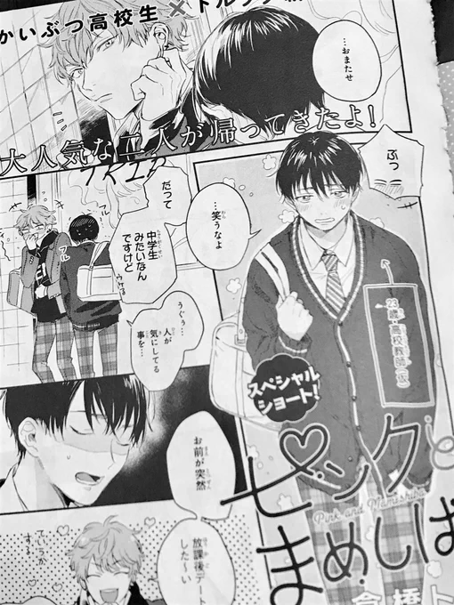告知が遅れてしまいましたが発売中のBEBOYGOLD8月号にはピンクとまめしばの番外編8pを載せて頂いております!クリアミニしおりも🌺 