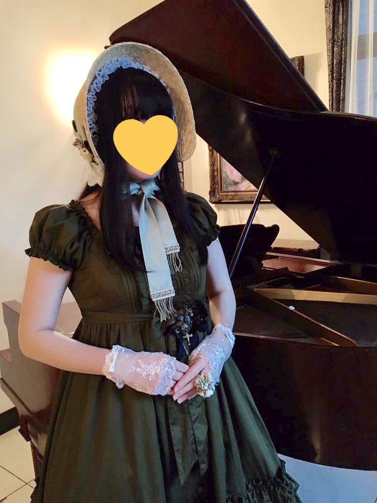 にリボンを Mary 黒 ブラック Nii2q M Magdalene アポロニアワンピース レディース