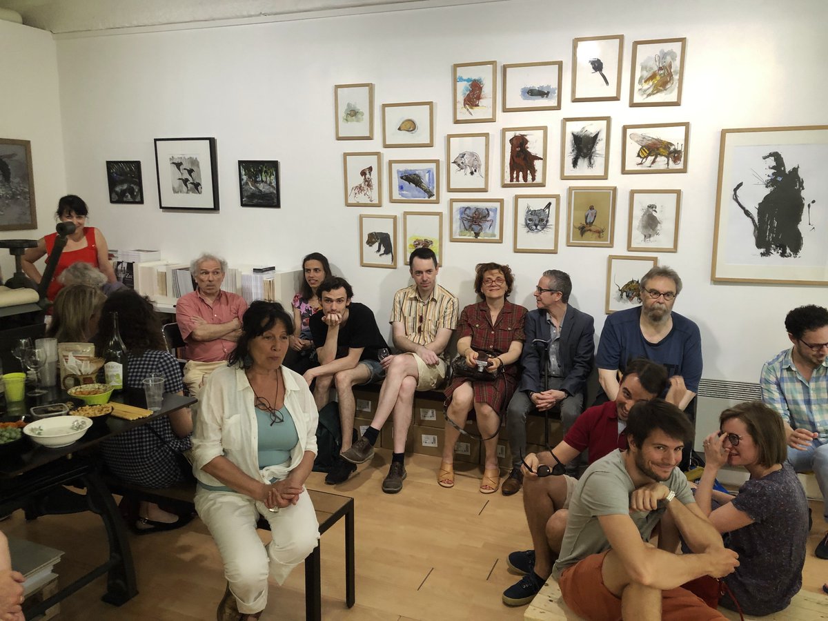 CafardHeretique's tweet photo. Vernissage @caudajacques à la galerie #Qupééditions
avec @yankouton @agencegary #AlexandreNicolas #SandraBechtel #ThibaultMarthouret @editionslunatic et beaucoup beaucoup beaucoup de monde.
https://t.co/HuPrCo9a8B https://t.co/gp9WWhKkdG