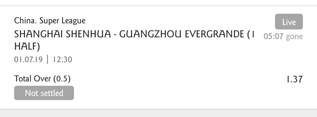 LessGuess's tweet image. Bet 4
China Super League = 1.37