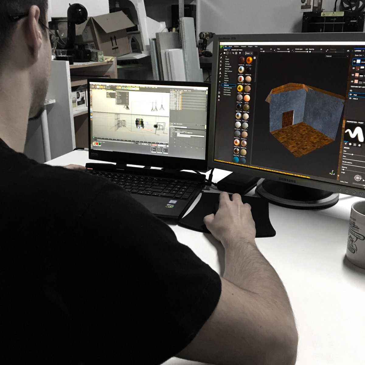 SlixCorp's tweet photo. New models from our art department for our experiences in VR.
More information soon. 🏠🔫
.
.
.
.
.
.
.
.
.
.
.
#slix #slixcorp #art #artdepartment #3dartist #models #garage #shotgun #vr #cartagena #spain https://t.co/5G8bLcEaRL