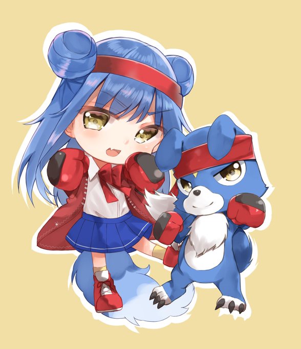 ちょっと前に描いたミニキャラ
ガオモンの擬人化? 