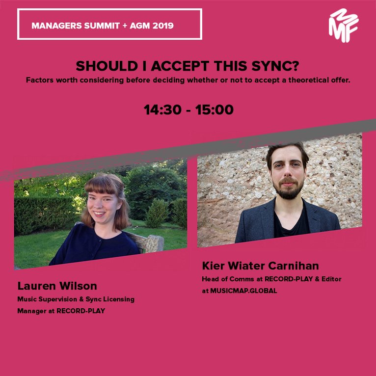 MMFUK's tweet photo. 📣 We are excited to announce that AWAL and Record-Play will be holding workshops on Digital Distribution and Music Sync at our #MMFManagersSummit on the 10th of July.
🎫 - https://t.co/VHbkQeOr9H (Members email assistant@themmf.net for passcode) https://t.co/b0Z93OROqZ