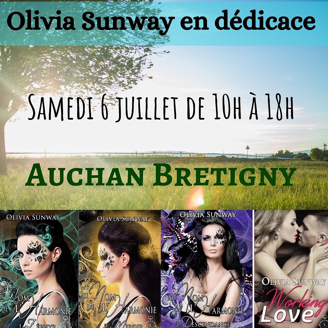 OliviaSunway's tweet image. Nouvelle date de dédicace ! Samedi prochain je serai à #Auchan #Bretigny 😁 #oliviasunway