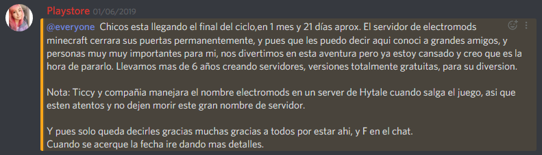 Fin de Electromods...

Comunicado de Play-Creador y dueño