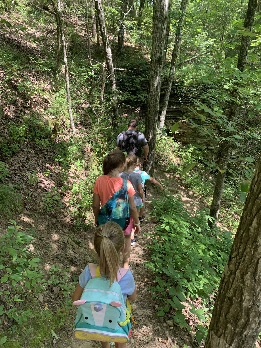 Lindsey_Murdock's tweet photo. Inspired by my #STEMersion hiking experience we took to the outdoors at home and hiked Bridal Veil Falls. These girls were amazing on their first hike! #getoutside #staycation #murdocksummer19 https://t.co/E14Hag36BY
