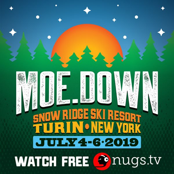 moedown's tweet image. FREE WEBCAST ALERT: Join us live from moe.down in Turin, NY this Thursday, Friday &amp;amp; Saturday! Starting on the 4th of July head over to 2nu.gs/moedown2019 to catch 7 sets of @moeperiod, @drivebytruckers, &amp;amp; more. Spend your holiday with moe. wherever you are, all weekend long.