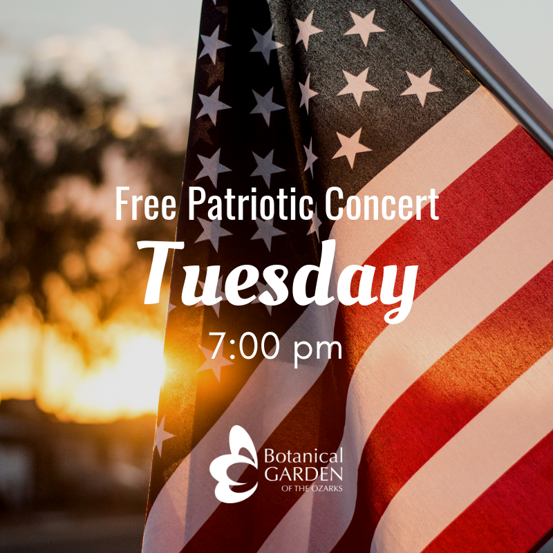 BGOzarks's tweet photo. Break out your red, white &amp; blue and make plans to join us TOMORROW for a free patriotic concert featuring the NWA JAZZ and MORE Orchestra!!
Free admission. Gates open at 5 pm, music starts at 7.  Wicked Wood Fired Pizza &amp; Pedal Pops will be here selling delicious eats. #NWArk https://t.co/oTH2kMDnk6