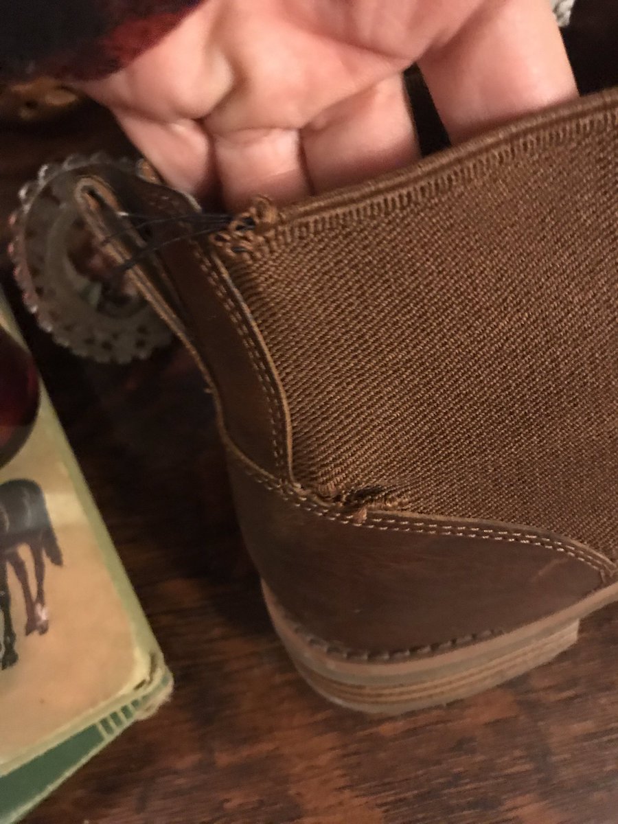 CanadianJen_eh's tweet photo. Less than 2 months and they’re falling apart - disappointed @Timberland #unraveled https://t.co/TQdNdOeUAi