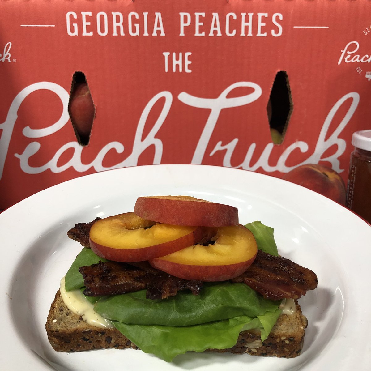 BLP on the menu today! Get the recipe for the tastiest sandwich of the summer! <a href="/ThePeachTruck/">The Peach Truck</a>