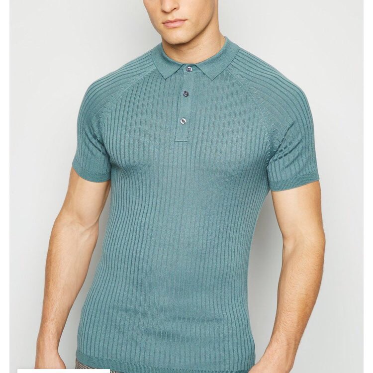 Knit Muscle Fit Polo ShirtAvailable in pale blue and teal.All sizes available N12,000 #londonerrands