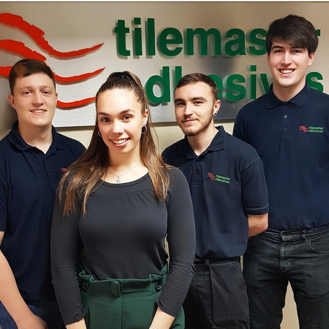 tilemasteradhes's tweet image. A warm Tilemaster welcome to Robyn, Aaron, Caleb and Alex!  Robyn joins the accounts team, whilst Aaron, Caleb and Alex join the R&amp;amp;D laboratory team. #welcome #tilemaster