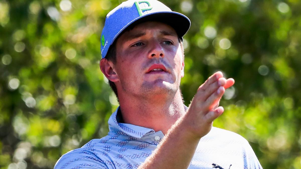 GolfMagic's tweet photo. Bryson DeChambeau has a very simple solution for the issue of (his own) slow play... 

REPORT 👉 https://t.co/8os2LaZU1b https://t.co/fN8UexmJf5