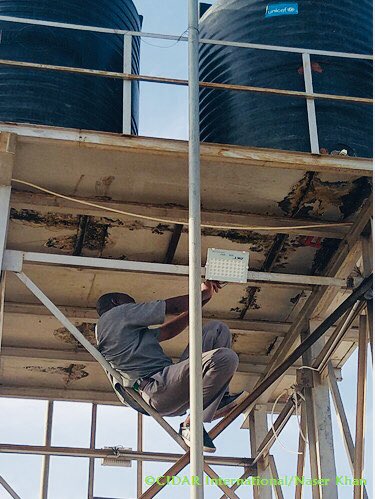 cidarnigeria's tweet photo. @cidarnigeria installed LED light at water points in Teachers Village Camp in partnership with @UNICEF_Nigeria to ease safe water fetching for Children, Women and Girls at night. @SabaRahman1010 https://t.co/5VR2uWKGDi