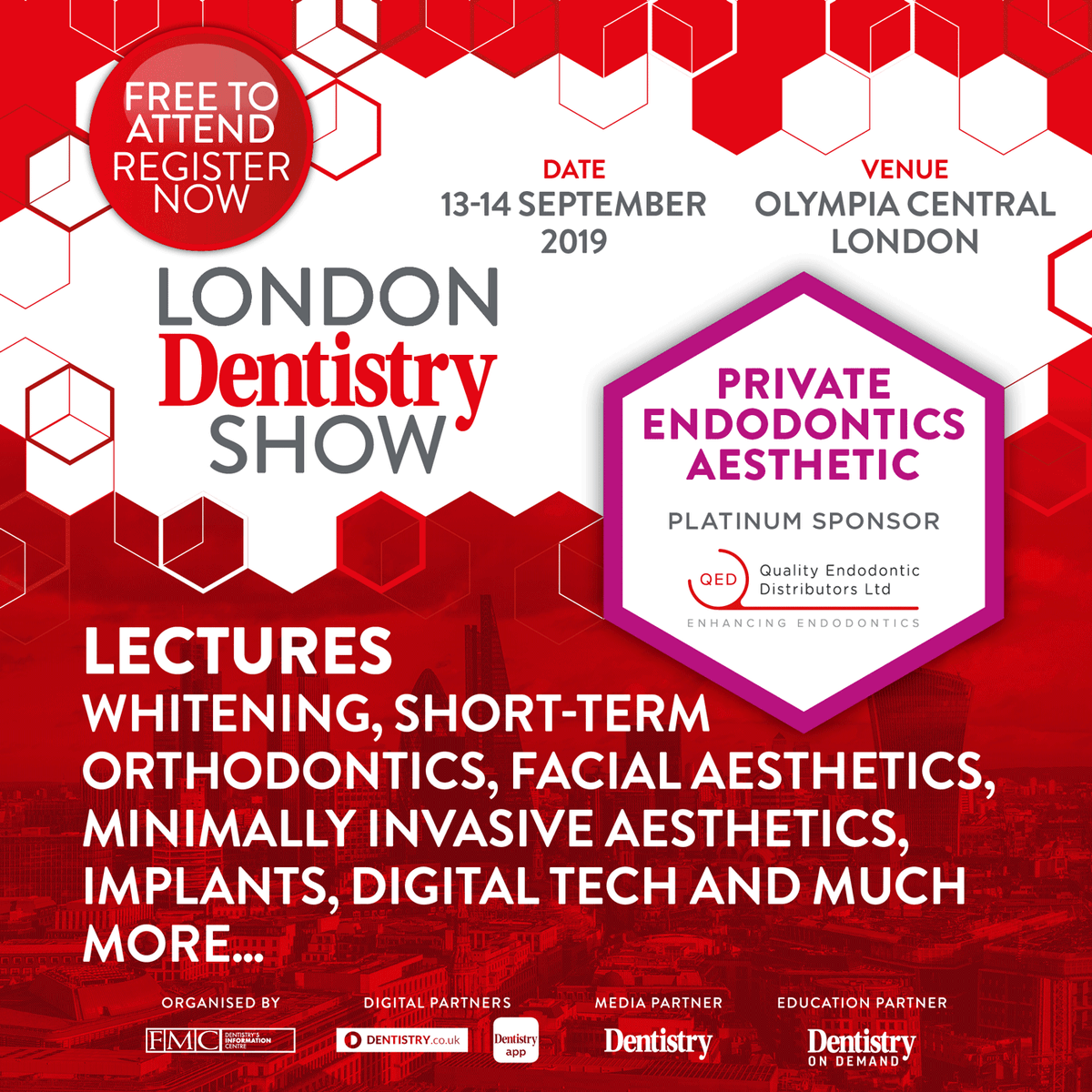 EndoPractice's tweet photo. Listen to lectures about whitening, short-term orthodontics and many more topics in the Private/Endodontics/Aesthetic Theatre on 13 and 14 September – get your free ticket now! #londondentistryshow

👉👉 https://t.co/Bdy4I3fE5d 👈👈 https://t.co/bfgurfzOr8
