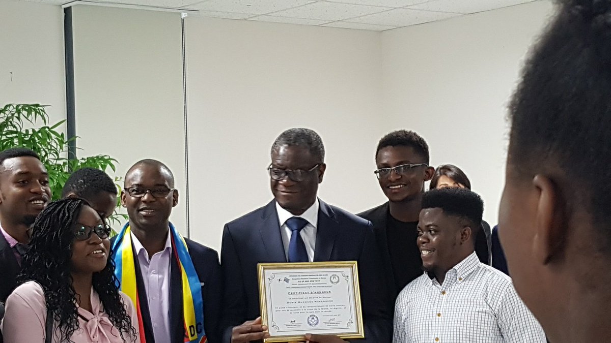 SWawina's tweet photo. Nobel Peace Prize winner in Seoul

The congolese, Dr. Denis Mukwege, winner of the 2018 Nobel Peace Prize, recieved an honorary MD degree during a ceremony at Ewha Womans University in Seoul on July 1, 2019. https://t.co/QbsZ2QXsrl