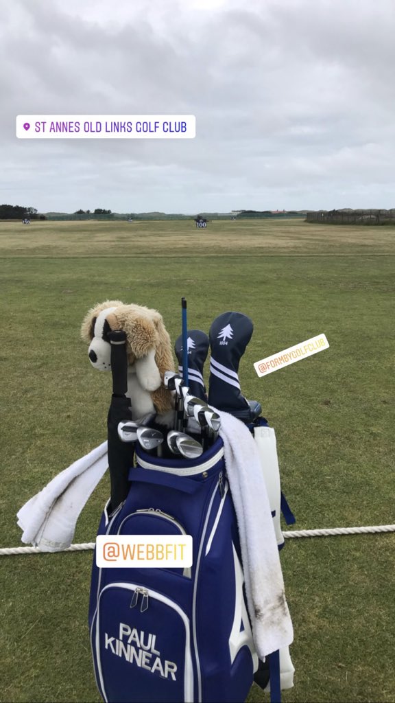 Pkinnear123's tweet photo. Massive thanks to @FormbyGolfClub for sorting me out with some new headcovers for final Q for @TheOpen !! Looking naughty in the bag. #doyoulikeblue #EFC #UpTheEv https://t.co/HUEzIauez4