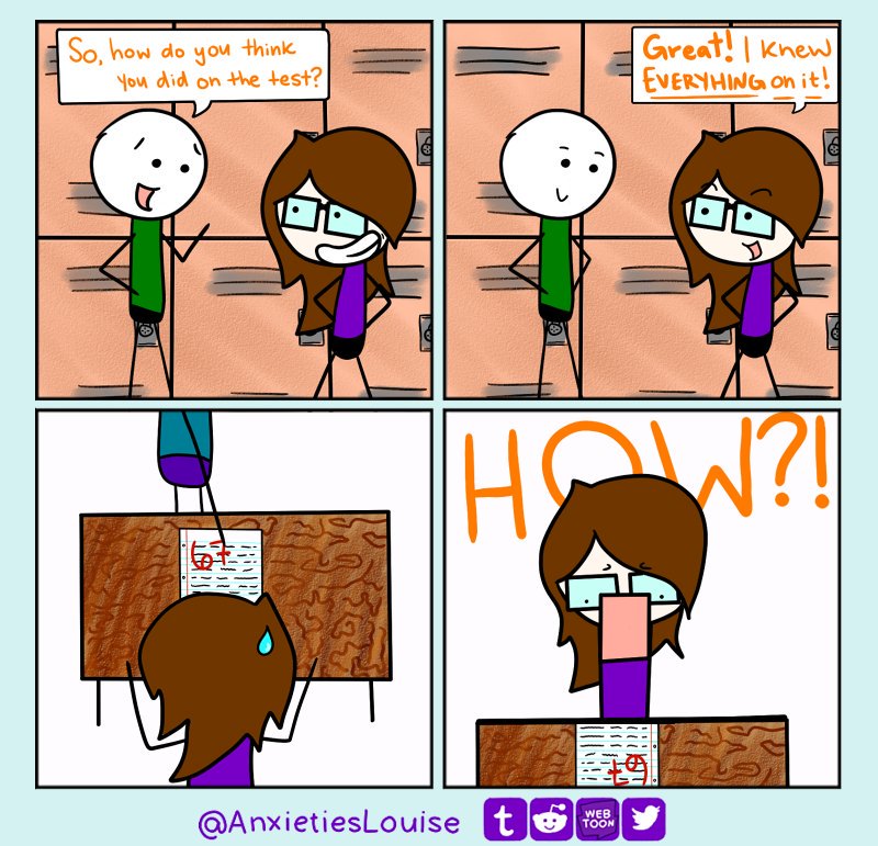 AnxietiesL's tweet photo. Tests be like that. 
#comics #webcomic #comic https://t.co/sUwX6EsDPy