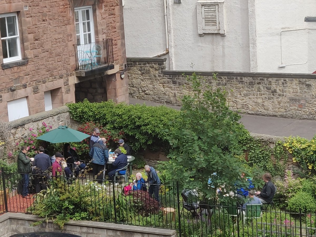 CallAlfred's tweet image. One of our local charities The Columcille Centre enjoying some snacks in the sun