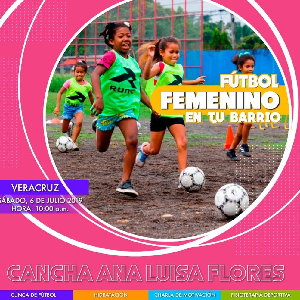 Regalame un RT!!! Este sábado 6 de julio Fútbol Femenino en tu Barrio llega al Barrio de Veracruz, cancha Ana Luisa Flores 😍⚽⛓ Totalmemte Gratis para todas las niñas 🙌🏼🔝
