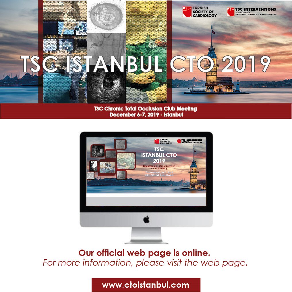 Turkish Society of Cardiology, Chronic Total Oclussion Meeting official web page is online. Please visit ctoistanbul.com for more information.