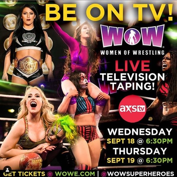 9/18-19th Los Angeles, CA. @wowsuperheroes SEASON 2 TV Tapings #WOWSeason2 with @Tess_Blanchard @wow_thebeast @amberoneal1/@wow_BHB @REALLANASTAR/@wow_lanastar @WHolidead @WOW_Serpentine/@thunderrosa22 @havok_wow/@FearHavok @wowe_sophia &MORE