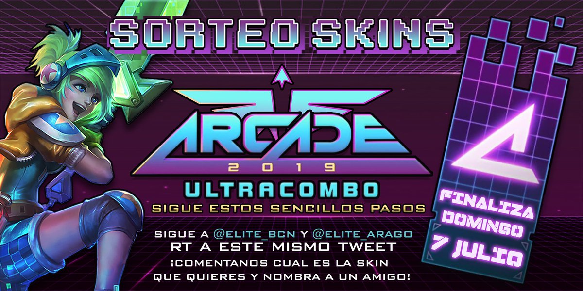 diamondEC_BCN's tweet image. Sorteo skin Arcade 2019: ULTRACOMBO

Llevate una de las Skins de #Arcade de #LeagueOfLegends siguiendo estos sencillos pasos

Sigue a @elite_bcn
Sigue a @elite_arago 
RT a este Tweet
¡Comentanos cual es la skin que quieres y nombra al amigo que no se la llevara por que es tuya!😏