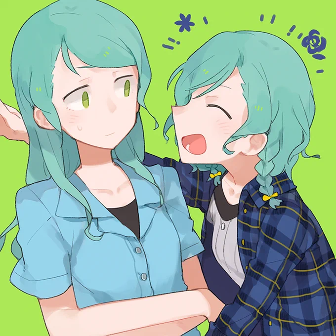 お題箱より。宇田川姉妹と氷川姉妹です。 