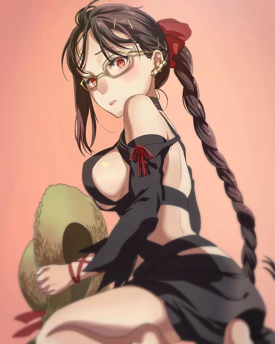厚塗りっぽく仕上げようかと思ったけど力尽きて結局いつもの塗り方に…(^^;割とセクシーすぎる水着ぐだにガン見されて「なによ////?」って顔してます…(笑)#FGO #FateGO 