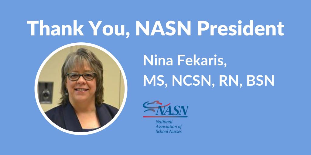 schoolnurses's tweet photo. .@NFekaris thank you so much for your service to #NASN and all #schoolnurses! #NASN2019 https://t.co/Nx4ISkoWo8