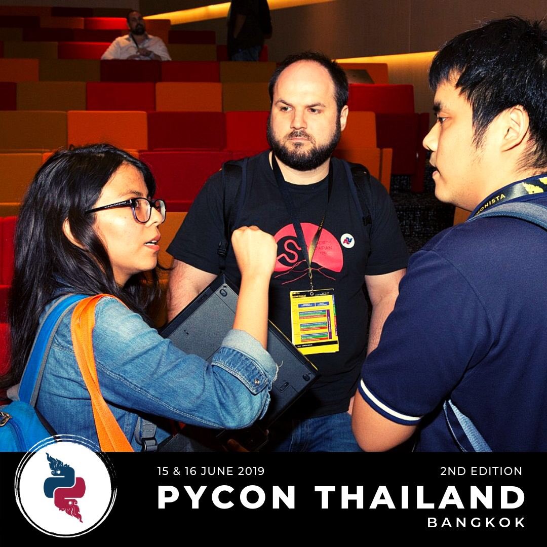 pyconthailand's tweet photo. PyCon Thailand 🇹🇭 2nd édition recap. #pyconth2019 #pyconth #pycon #pycon2019 https://t.co/cuR3JbZmxc