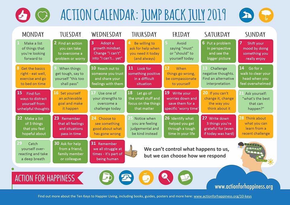 Inviting anyone to try out this Calendar with the power of positivity in mind 🙌🏻 happy July 1st! #happinessadvantage