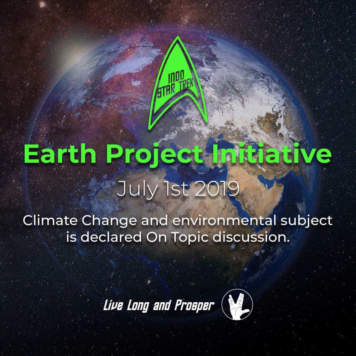 Selain film Star Trek, kita juga bisa posting mengenai lingkungan hidup #PerubahanIklim #ecofriendly #ClimateChange #ActOnClimate