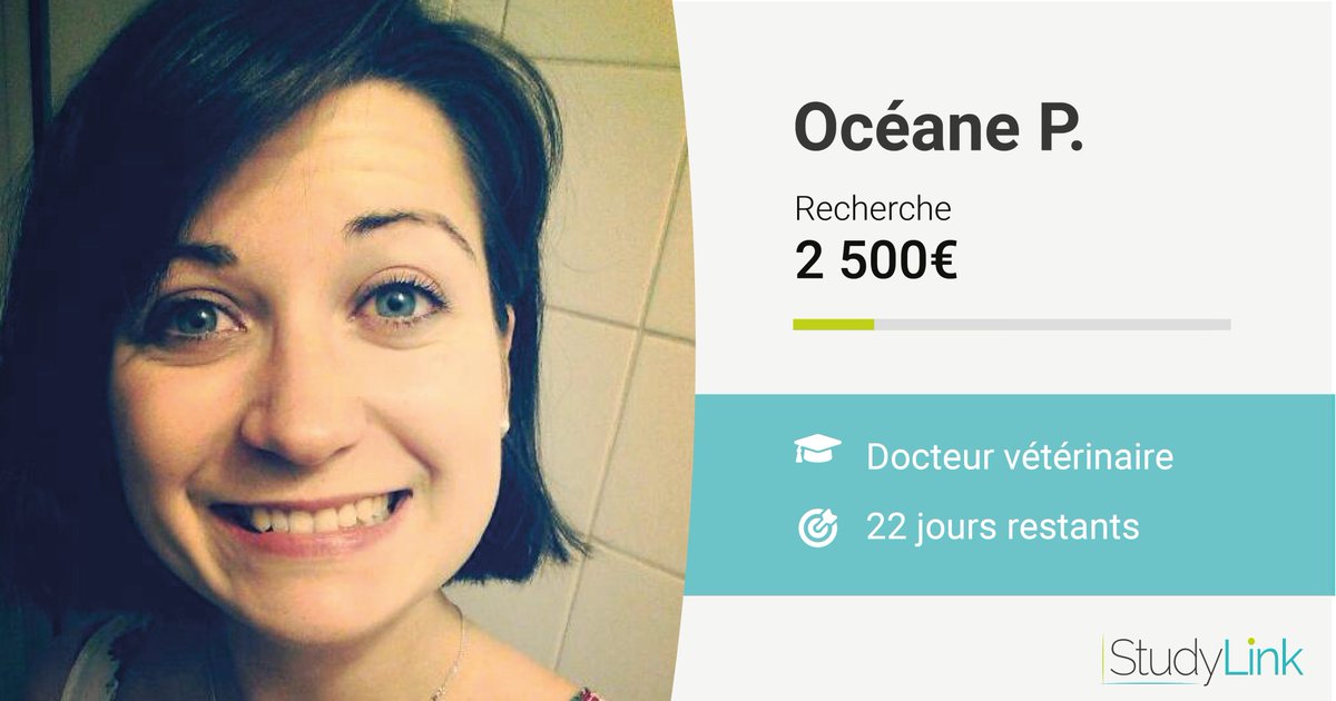 Océane a suivi des études en médecine vétérinaire et elle va réaliser un stage de 6 mois qu’elle souhaite faire au Canada. Afin de financer une partie de ce projet, elle a lancé une campagne de prêt  🏥

#JeSoutiensJePrête #JeSoutiensJePartage
👉 bit.ly/2ZAxKqX