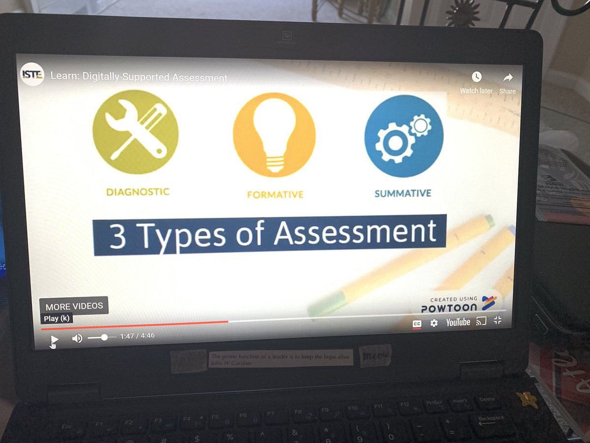 I’m leaning into this online module on Digitally Supported Assessment. One of my goals this year as an educator is to implement more digital assessments. Not all teachers take the summers off. #LifeLongLearner #ISTECertification #EduscapeISTE #FCSVanguard