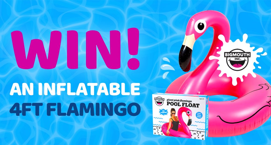 We know we said our Big Mouth #giveaways were over, but we've decided to give everyone a bit of #MondayMotivation &amp; give away one more - a 4ft Flamingo this time! 😃🌴🎉 To be in with a chance of winning, FOLLOW &amp; RT. Winner announced 8th July 2019 (UK only).  #win #competition